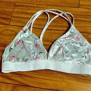 Pink velour bralette